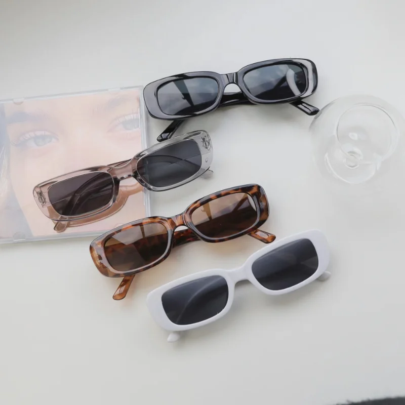 Luxury Zone - Vintage Kleine Quadratische Sonnenbrille Damen Luxusmarke