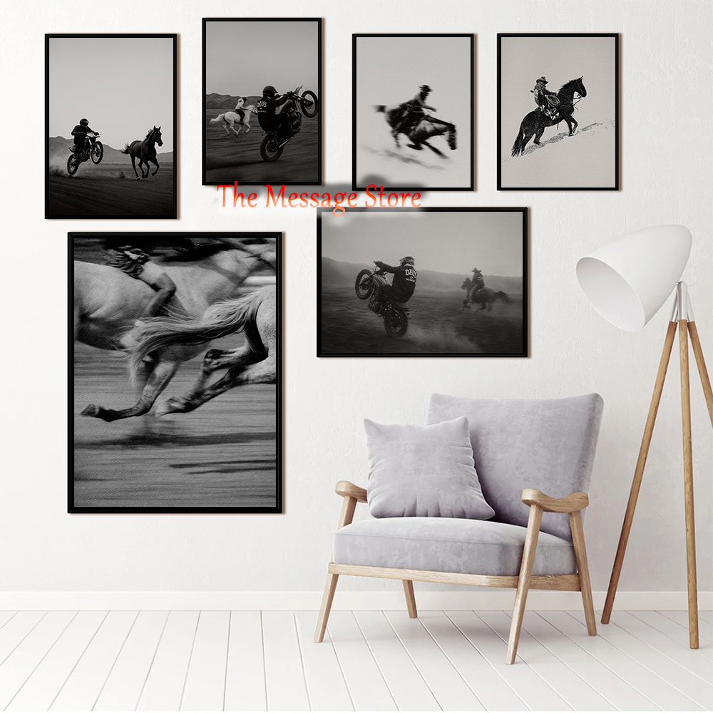 Luxury Lifestyle Photos - Schwarz-Weiß-Foto Speed Power Race Motorrad- und